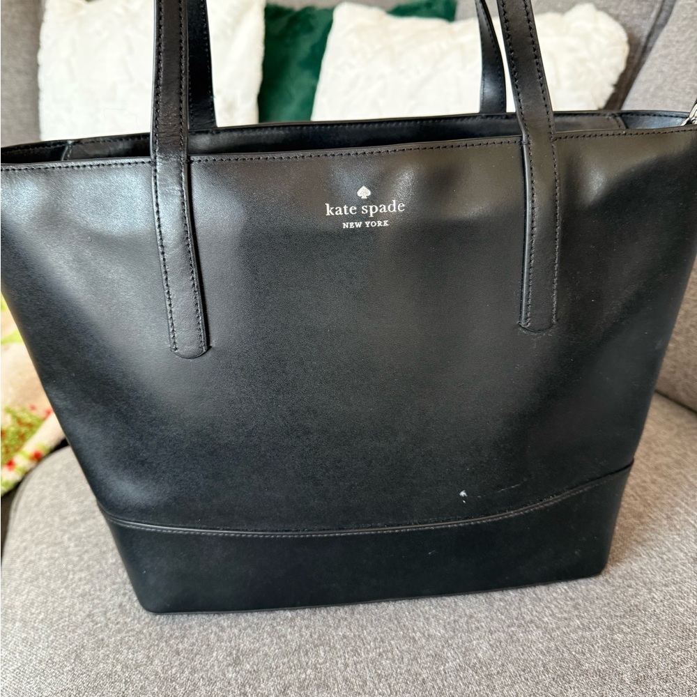 Kate Spade Black Leather Tote Bag